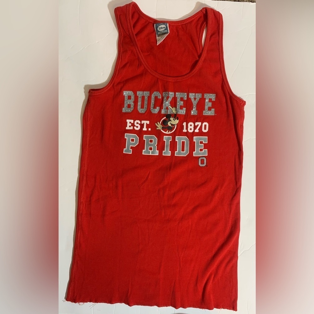 Disney Athletics Buckeye Pride Red Tank Top in Size Large